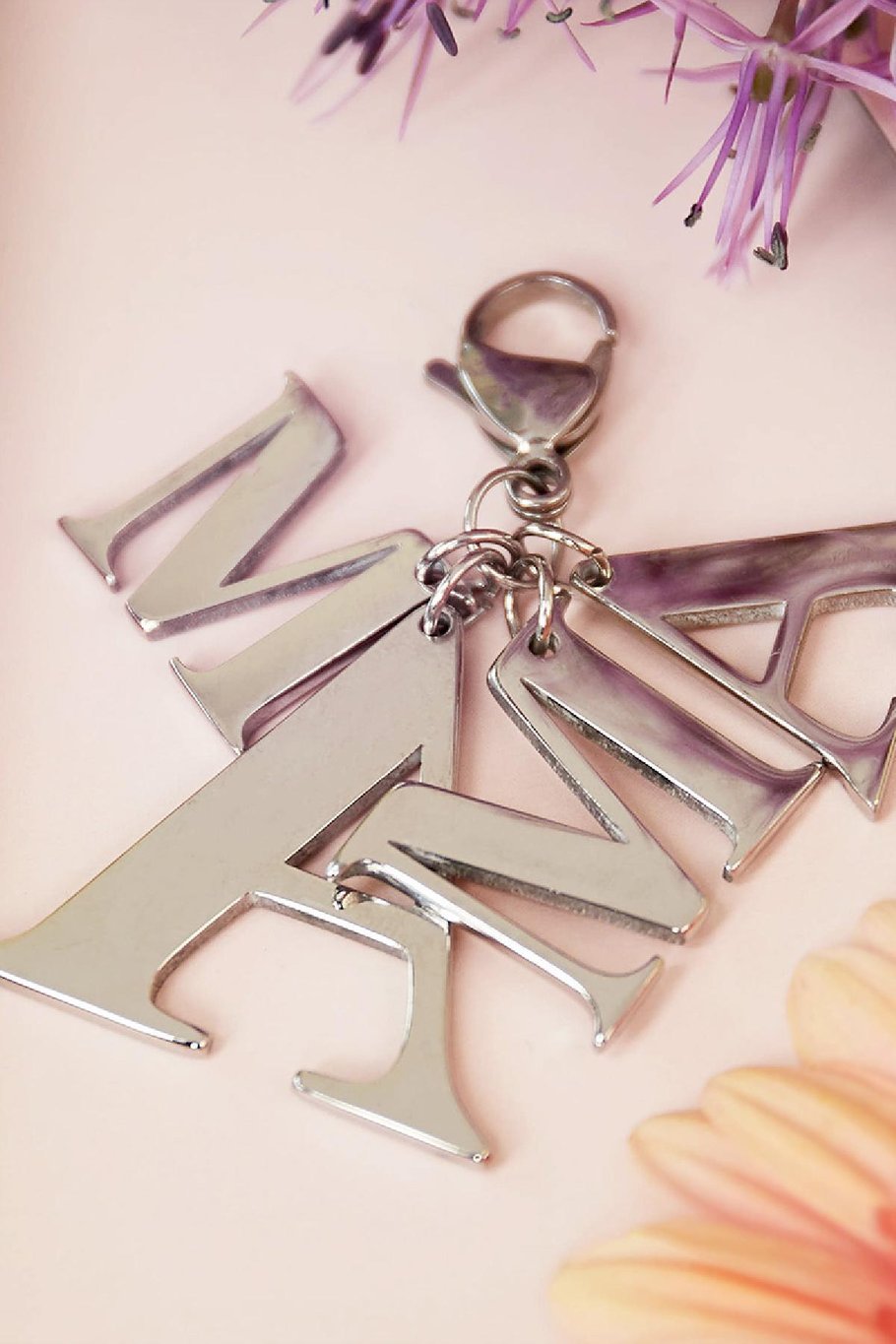 RVS sleutelhanger letters mama Goud kleur Stainless Steel Afbeelding2